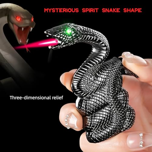 Encendedor Butano Llama Roja Antiviento Diseño Serpiente miniatura 2