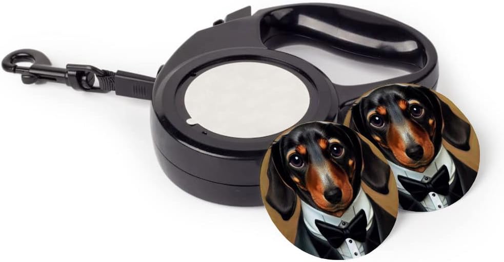 Cute Dog Retractable Pet Leash - Dog Art Leash - Art Print Dog Leash - 118 inches