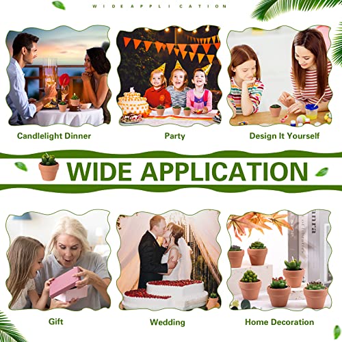 Treela 6 Pcs Succulent Candles Decorative Cactus Candles Tealight Candle Novelty Tea Cactus Candle Handmade Baby Shower Home Decorations Plant with Mini Terracotta Clay Holders for Birthday Wedding - Image 8