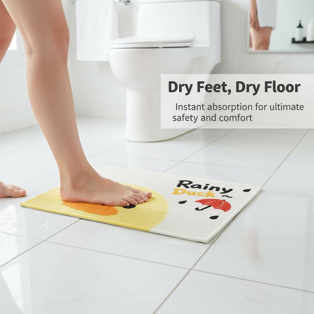 Tapis Bain Antidérapant Lavable 4 mm, 60 * 90cm