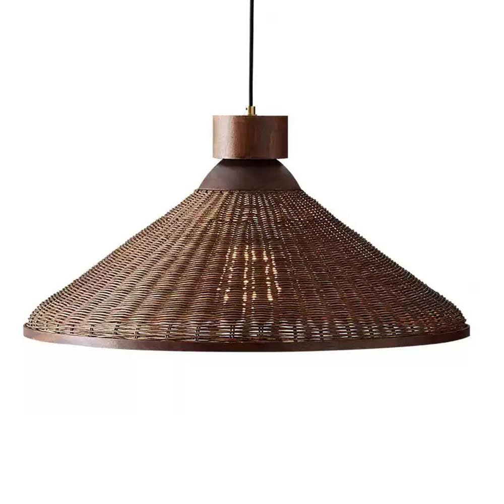 LQZCXMF Southeast Asian Vintage Restaurant Lamps Handmade Pendant Lights Japanese Wabi-sabi Art B&B Lighting Fixture (E26/27) Rattan Cage Ceiling Lamp for Dining Living Hallway Bedroom Restaurant