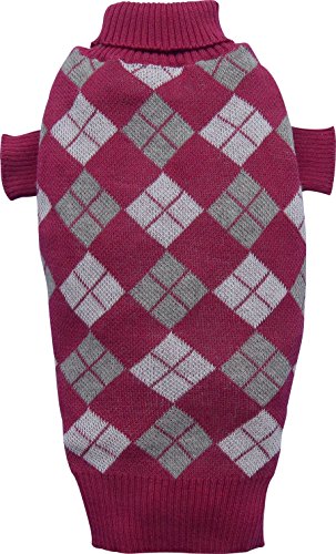 Doggy Dolly W273 Strickpullover für Hunde, rot Kariert, Größe : S Cover