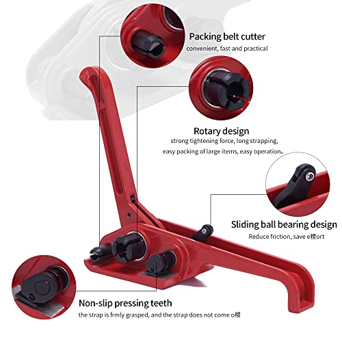 all-in-one banding strapping kit with poly strapping tensioner 320034 pp band 100 metal seals and sealer tools