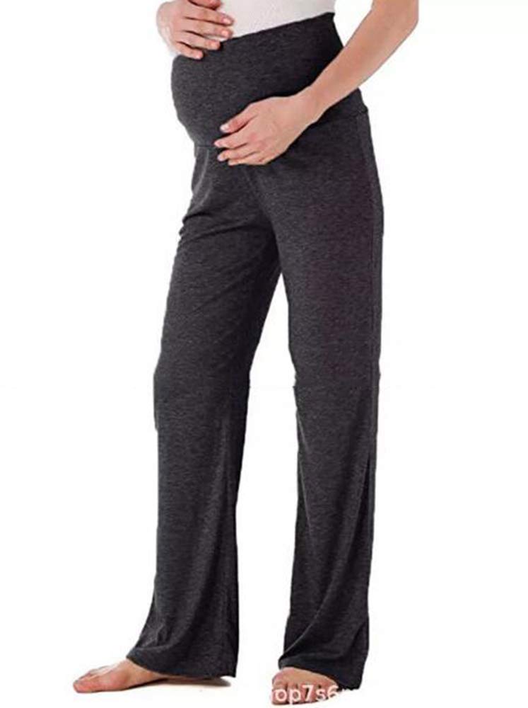 Women Maternity Pant Over Bump Stretchy Pregnant Pants Stretch Waistband