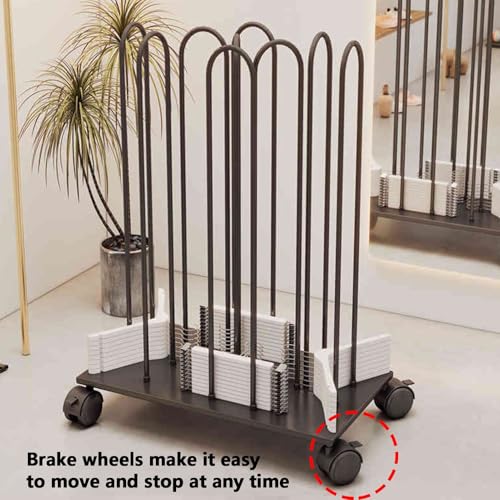 Chariot de rangement gain de place pour 200 cintres métal