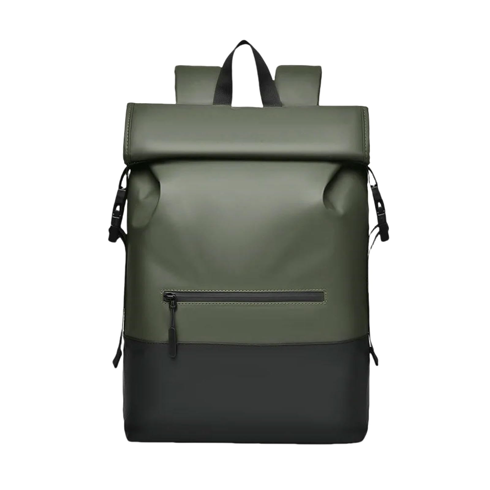 Zaino da Viaggio Premium Uomini Roll Top Business Grande capacità Moda Pendolare Borsa di Viaggio-Black