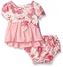 Hatley Baby Girls' Horses and Flowers-Watercolor Puff Sleeve Blouse