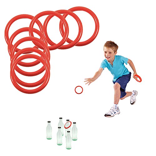 Toy Cubby Ring Toss Ring-a-Bottle Game Set, 2.5 Inches, 12 Pcs