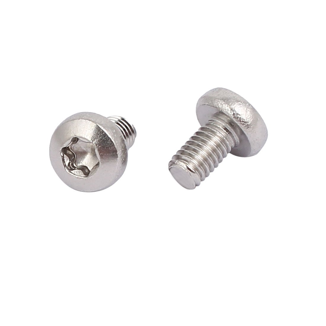 Sourcingmap M3x5mm 304 Stainless Steel Button Head Torx Screws Bolts T10 Drive 100pcs, Silver - Image 2