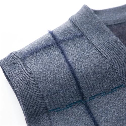 Men's Soft Sweater Vest Fashion V-Neck Sleeveless Plaids Button Down Knitted Cardigan Vest4