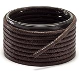 Shoemate Wax Round Shoelaces for Boots and Dress Oxford Shoes, Shoe Strings, 04 Brown, 52'(132cm) 10-ShenZong WAR-132-10