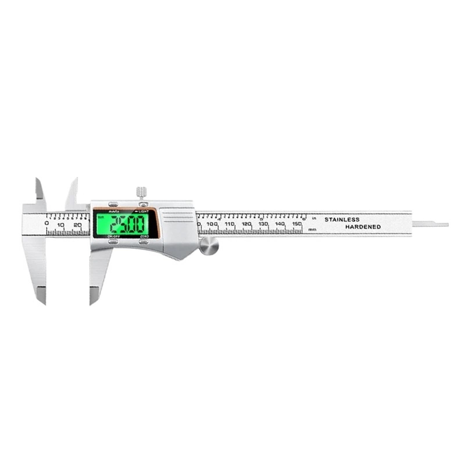 Suwmiarka cyfrowa Suwmiarka cyfrowa 6 cali 150 mm ze stali nierdzewnej, elektroniczny mikrometr metalowy, narzędzia do pomiaru głębokości, linijka Wysoka dokładność