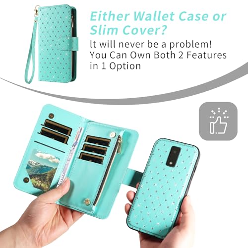 Coque BLU View 4 antichoc Asuwish vert avec surface antidérapante - 4