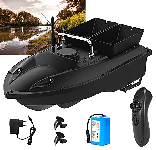 Barco teledirigido para Cebo de Carpas con visión Nocturna LED, navegación Inteligente hasta 500 m, Incluye Bolsa de Transporte y sonda de Pesca, Compatible con baterías de 5200/12000 mAh.