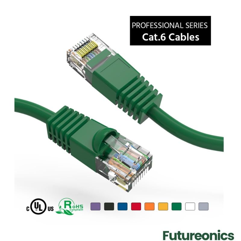 Cable Ethernet Cat 6 Patch Cord Verde 175 FT miniatura 7