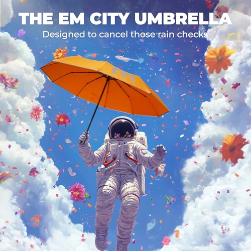 Image of MOKOBARA The Em City Umbrella UV Protection Unisex Auto Open and Close Umbrella Use for Rain, Monsoon, Sunlight, Windproof Automatic Umbrella for Men and Women | Travel Sleeve, Cover (Crypto, Regular)