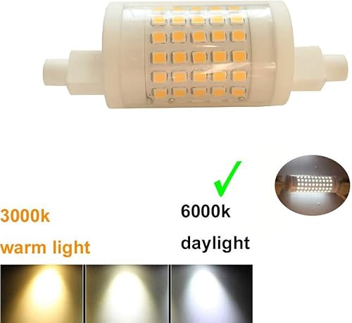 Miniatura 3 de QLEE R7s - Bombilla LED regulable de 3.071 in de 3 pulgadas, J 78, 10 W, 120 V, 1000 lm, luz de pie tipo J, bombilla LED de repuesto de tungsteno