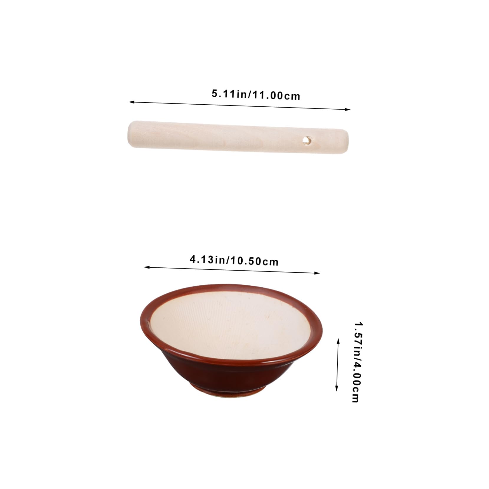 Cabilock Ceramic Grinding Bowl Retro Design Ideal for Garlic Spices Condiments Kitchen Use