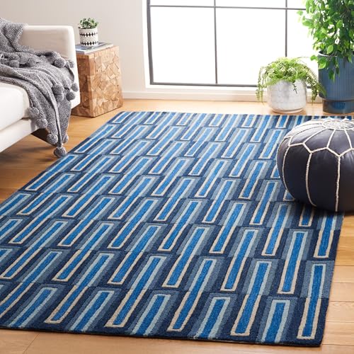 Image of Hand Tufted Wool Carpets Anti Shedding Rug Modern Carpets for Living Room Size 8x10 Feet