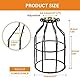 Simple Deluxe 4-Stück Verstellbare Hängeleuchte Hängelampe Lampenschirm Klammer auf Metall Lampenschutz Käfig für Hängeleuchte, Vintag Lamp Shade Bauernhaus-Lampen Retro-Lampenschirm,Schwarz