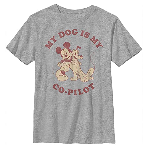 T-shirt Disney pour garçon en maille de qualité supérieure Athletic Heather XS crew