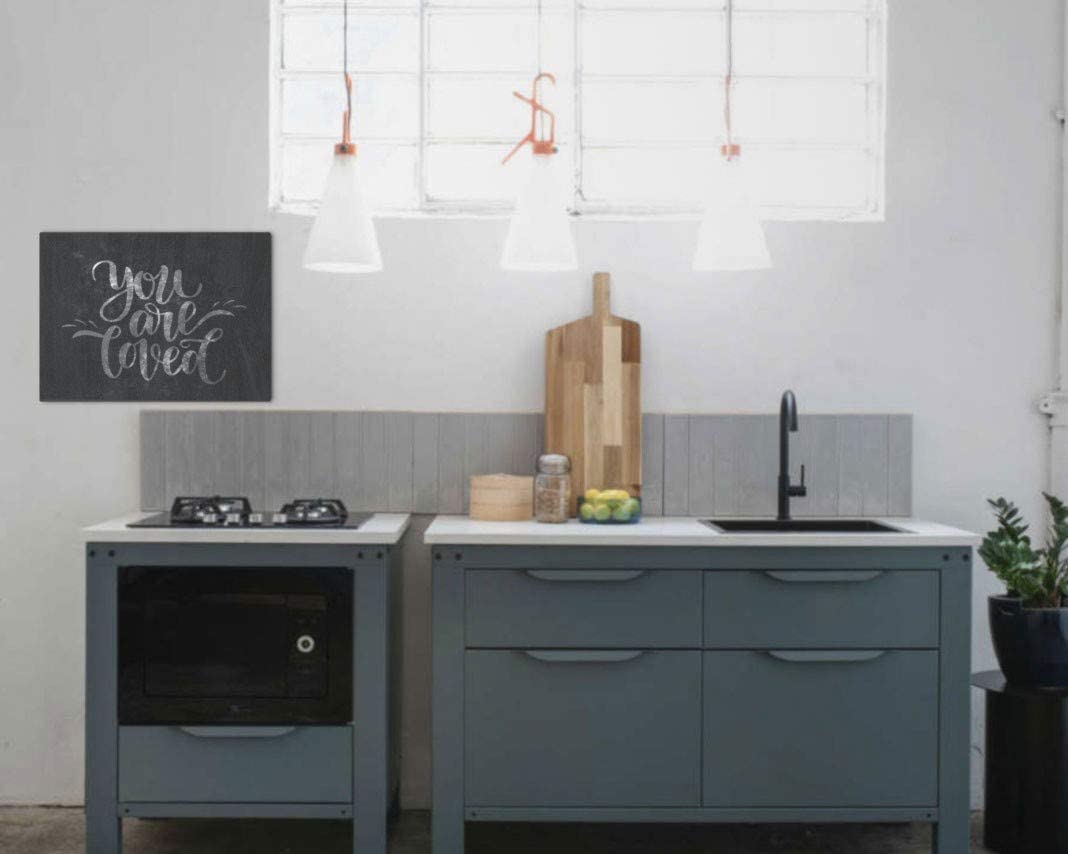 INOXLM tablica magnetyczna ścienna ze stali 60 x 44 do zapisu z markerem (czarny)
