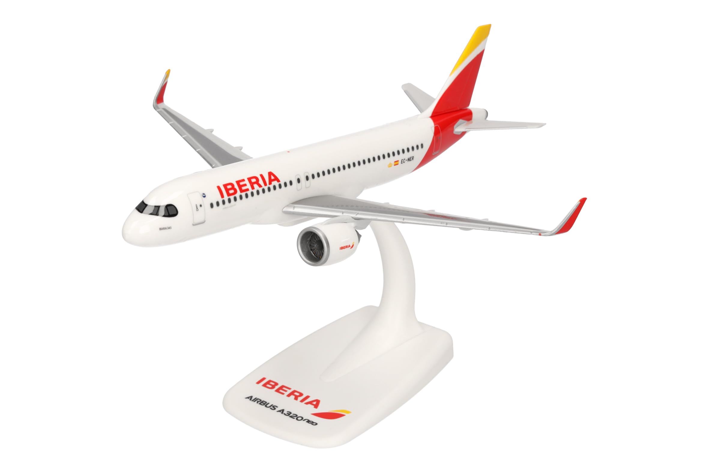 Herpa Snap-Fit airplane model Iberia Airbus A320 Neo-EC-NER