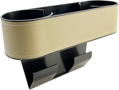 Organizador expansor de portavasos para automóvil, portavasos multifuncionales con cubierta de piel sintética, inserto lateral, consola central,