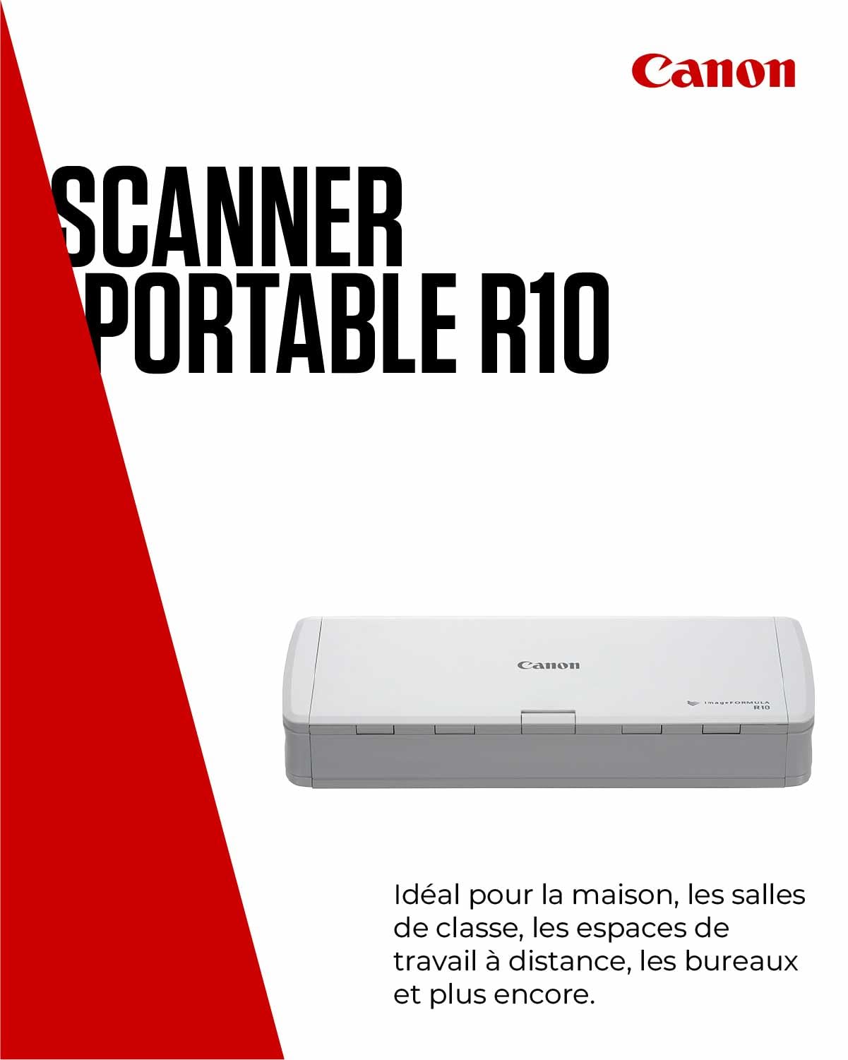 Canon Imageformula R10 - Scanner Per Documenti - Cmos / Cis - Duplex - Legal - 600 Dpi - Fino A 12 Pagine/min. (monocromo)