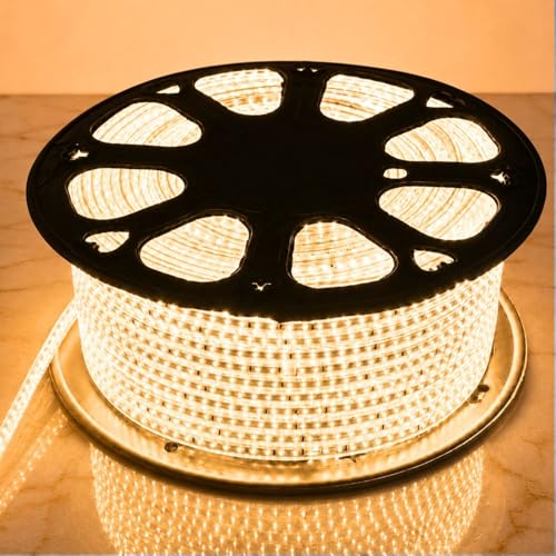 Image of COXO 1 Meters LED Rope Light for Decoration - Waterproof Warm White SMD Cove Light for Ceiling, Home Decor, LED Pipe Light for Diwali, Festival, Indoor, Outdoor Use (Warm White, 1 Meter)
