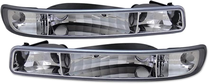 7422443789749 Compatible With 1999-2006 GMC Sierra / 2007 Classic / 2000-2006 GMC Yukon/XL Chrome Housing Signal Bumper Lights
