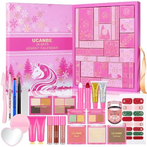 Makeup Advent Calendar 2026, 24 Days Christmas Gift Makeup Sets, UCANBE 2026 Xmas Countdown Calendar Beauty Makeup & Cosmetic For Women & Teens Gift