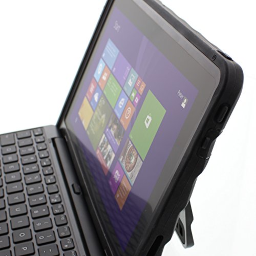 Gumdrop Hideaway Case with Stand Designed for Dell Venue 10 Pro 5055 Tablet for K-12 Students, Teachers, Kids - Black, Rugged, Shock Absorbing, Extreme Drop Protection