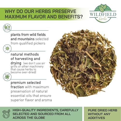 Image of 4 oz. Dried Lemon Balm Herb Frontier Loose Lemon Balm Tea Bags (Melissa Officinalis Tea) - 113g Melissa Herb Te De Toronjil