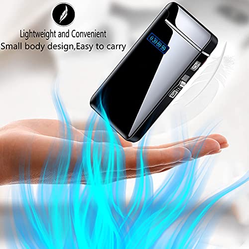 Arc Lighter, Jet Flame Torch Lighter Electric Lighter Refillable Butane 2 In 1, Usb Rechargeable Lighter With Windproof Infinity Lighter For Cigar,Bbqs,Fireworks,Candle,Camping (Color Ice) #TOP6