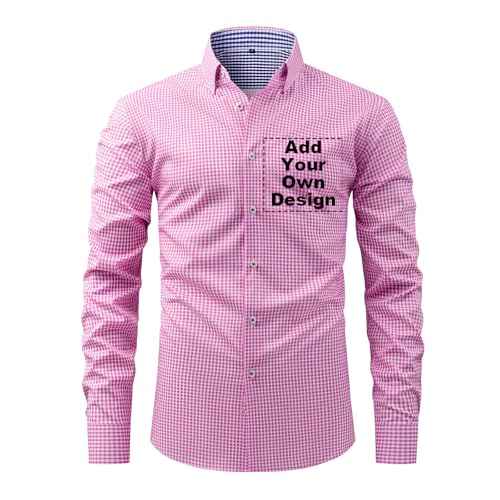 TopTie Custom Logo Men's Long Sleeve Dress Shirt