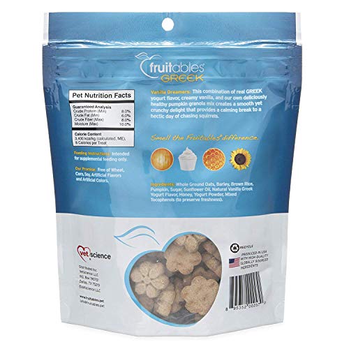 Fruitables Greek Crunchy Dog Treats Vanilla Yogurt Flavor with Pumpkin Granola & Greek Yogurt (3 Pack) 7 oz Each - Thumbnail 2
