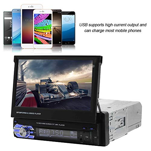 Keenso 7 inches Telescopic Car Stereo-Single Din MP5 Player - Image 4