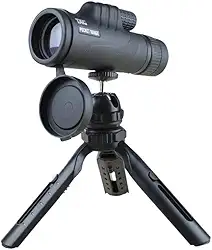 Luneta Telescópica Pocket Range, 10-30x42mm, Preta, Material ABS e Metal, com Tripé e Adaptador para Celular, para Observação de Longa Distância, 17x7,5x5,4cm