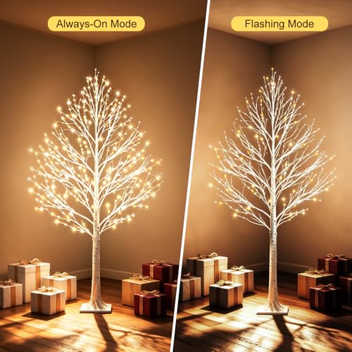 7FT Lighted Birch Tree 1000 LED Pre-Lit Outdoor Lighted Tree Timer & Dimmer - image 2