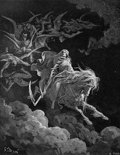 Gustave Doré Bible vision de la mort impression toile affiche murale 60x90