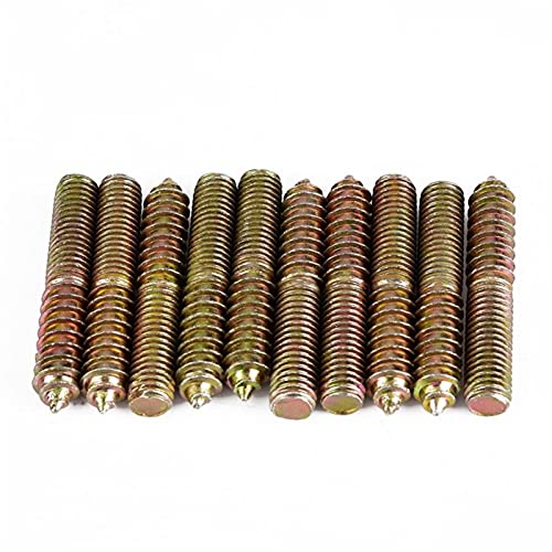 XLBH Décoration Essentielle 10 pcs 10 * 60mm Vis de Goujon de la vis à Bois Connecteur de Meubles à Double extrémité de la vis à Double Finition parafuso Matériel