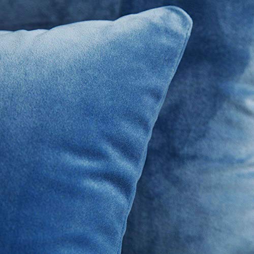 Image of Khooti Velvet 200 TC Cushion Cover Pack Of 1-8 inchX8 inch /20X20 Cm-Ice Blue-Soft Pillow Covers Cushion Case For Sofa Bedroom Living room Chair Car