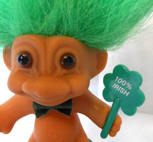 Muñeco Troll Russ Pelo Verde 7.62 cm Alto miniatura 2