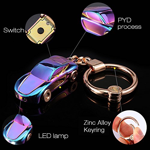 Image of SOMGEM Creative Key Chain Car Keychain Flashlight with 2 Modes LED Lights