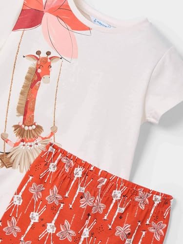 Mayoral Ankel Legging Set for Girls Paprika3