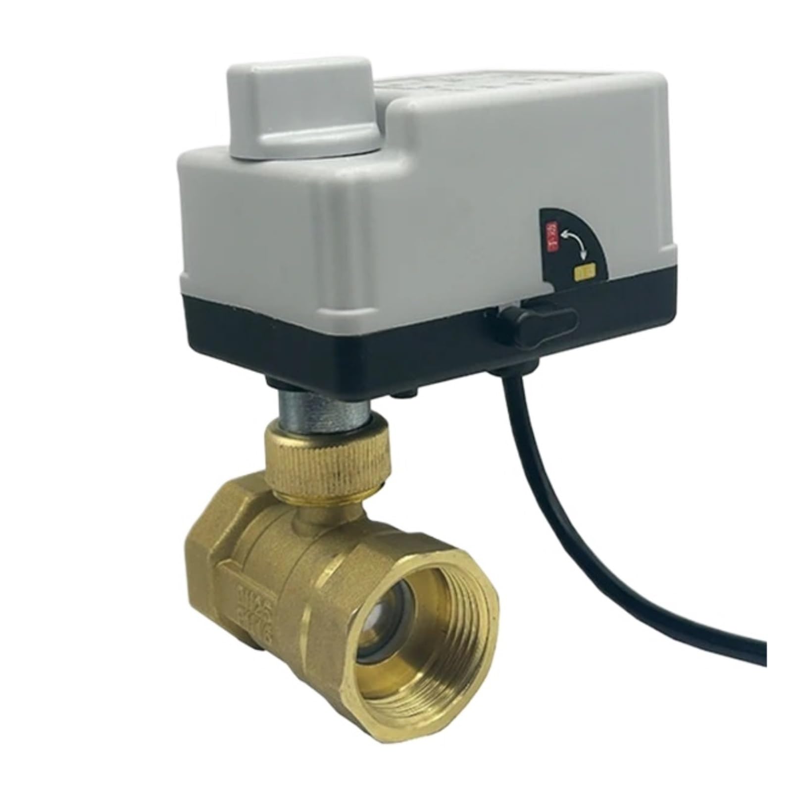 Vanne à bille motorisée 1/2" 12V en laiton à commande 3 fils et interrupteur