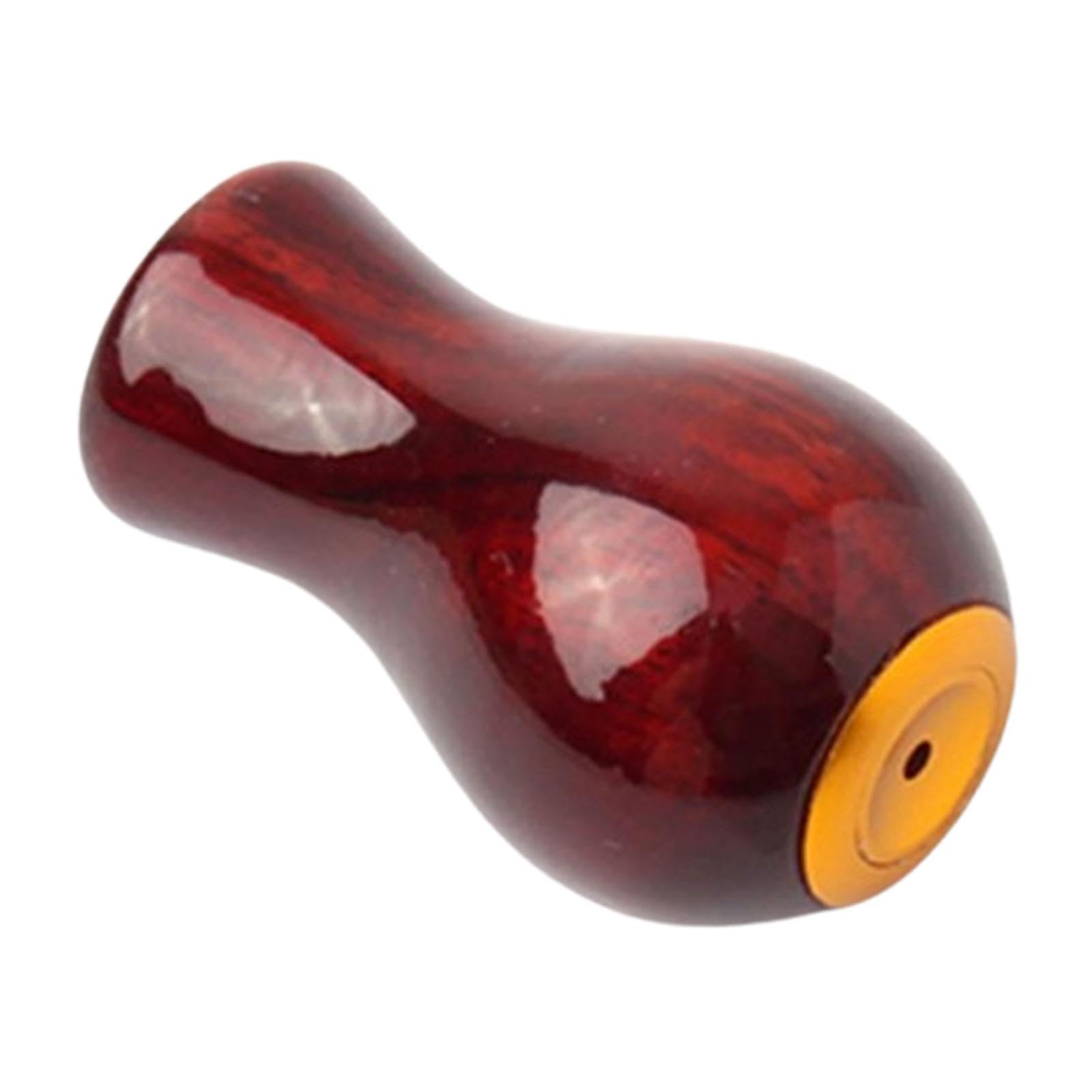 Yiju Reel Handle Knob Grip Portable Repair Practical Accessory Reel Refit Tool DIY Lightweight Wood Reels Part Power Handle Knob, red B
