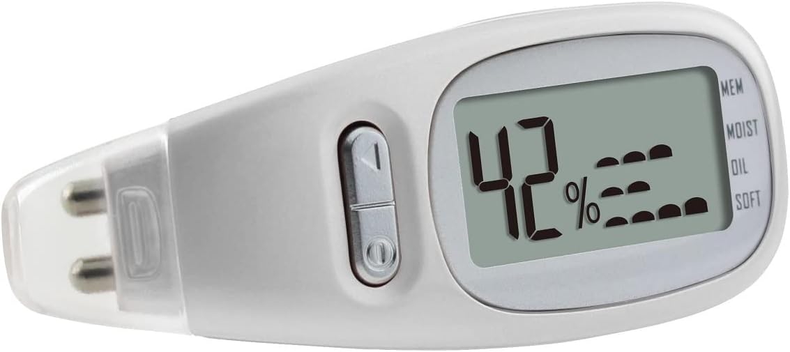 Portable digital facial moisture tester skin analyzer facial hydration corneometer skin hydration meter water oil tester for face skin care with backlight LCD display gifts for girls women