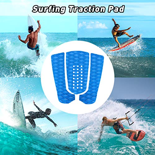 image for Seafard 3 Piece EVA Surfboard Deck Traction Pads, Surf Traction Pad wi